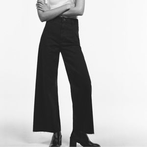 zara sailor jeans in black size 0!